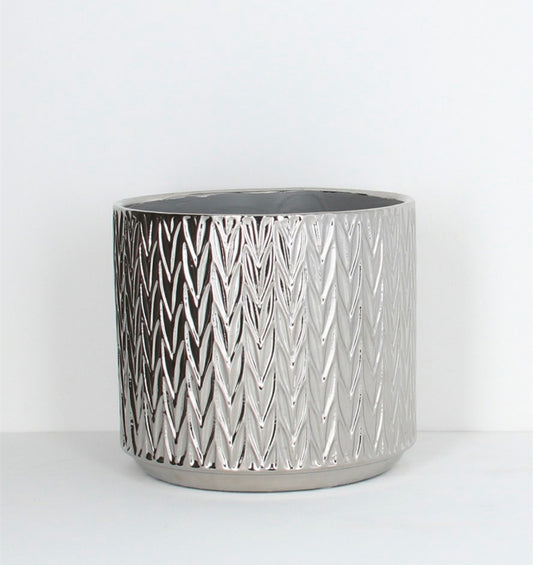 Silver Staghorn Pot Cover
